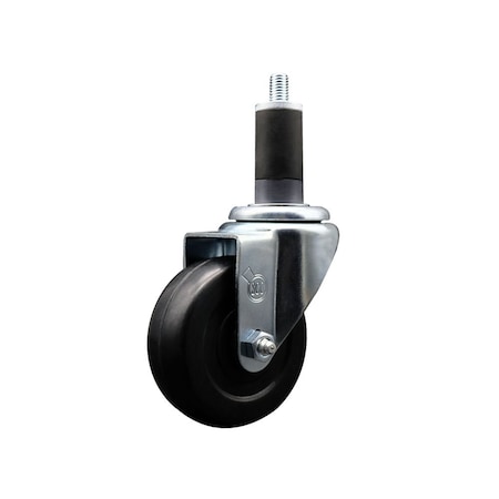 Service Caster 3.5'' Hard Rubber Wheel Swivel 1-1/4'' Expanding Stem Caster SCC-EX20S3514-HRS-114